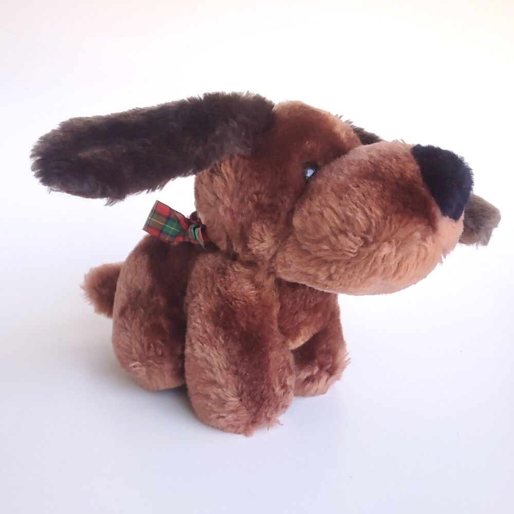 Vintage America Wego Hound Puppy Dog Small Brown Stuffed Animal Plush Korea